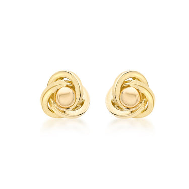 Ice Jewellery 9K Yellow Gold 5mm Knot Ball Stud Earrings - 1.55.0443 | Ice Jewellery Australia