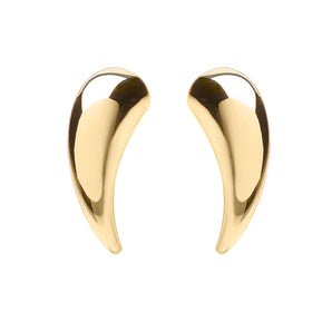 Ice Jewellery 9K Yellow Gold Curved Stud Earrings 12mm - 1.55.3363 | Ice Jewellery Australia