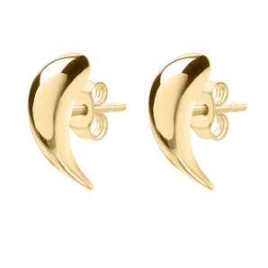 Ice Jewellery 9K Yellow Gold Curved Stud Earrings 12mm - 1.55.3363 | Ice Jewellery Australia