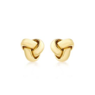 Ice Jewellery 9K Yellow Gold 8mm Knot Stud Earrings - 1.55.6249 | Ice Jewellery Australia