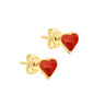 Yellow Gold Earrings - Heart Earrings