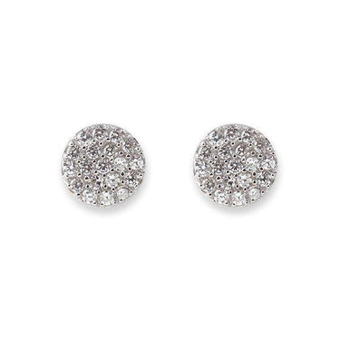 Bianc Pave Cubic Zirconia Disc Earrings - 10100158 | Ice Jewellery Australia