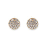 Bianc Gold Pave Cubic Zirconia Disc Earrings - 10100159 | Ice Jewellery Australia