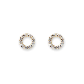 Bianc Gold Cubic Zirconia Circle Earrings - 10100167 | Ice Jewellery Australia