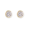 Bianc Gold Cubic Zirconia Bezel Stud Earrings - 10100317 | Ice Jewellery Australia