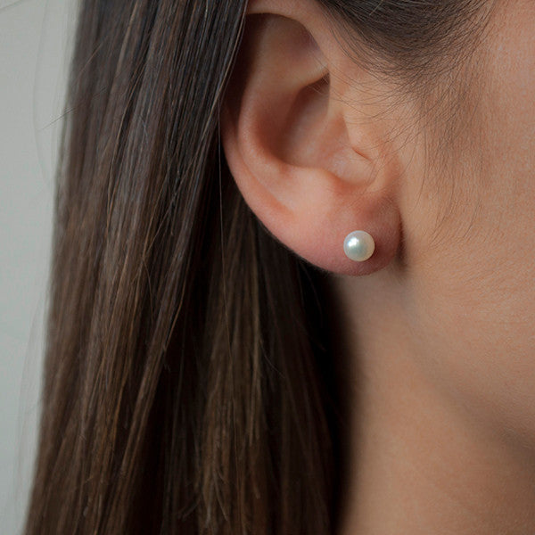 Bianc Freshwater Pearl 6mm Stud Earrings - 10100373 | Ice Jewellery Australia