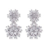 Bianc Cubic Zirconia Double Star Flower Earrings - 10100414 | Ice Jewellery Australia