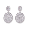 Bianc Cubic Zirconia Double Oval Ornate Earrings - 10100417 | Ice Jewellery Australia