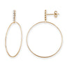 Bianc Gold Cubic Zirconia Bezel Bar & Hoop Earrings - 10100446 | Ice Jewellery Australia