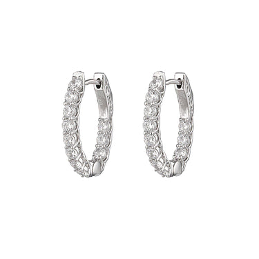 Bianc Cubic Zirconia Hoop Earrings