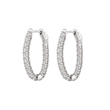 Bianc Cubic Zirconia Hoop Earrings