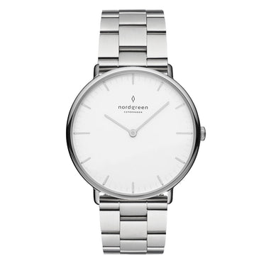 Nordgreen Native 36mm 3 Link Silver Watch