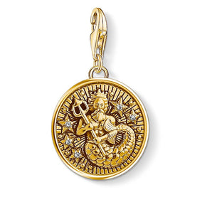THOMAS SABO Engravable Aquarius Zodiac Yellow Gold Plated - 1650-414-39 | Ice Jewellery Australia