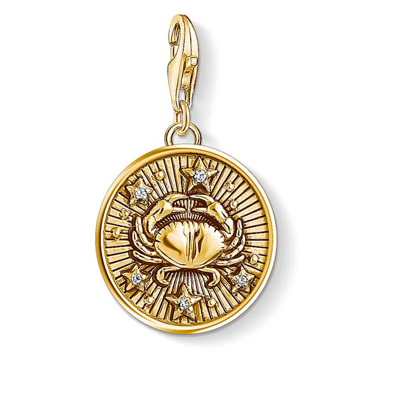 THOMAS SABO Engravable Cancer Zodiac Yellow Gold Plated - 1655-414-39 | Ice Jewellery Australia