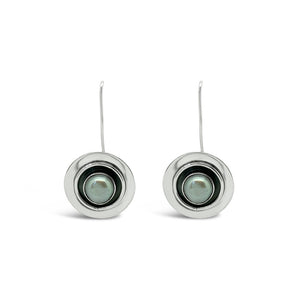 Ichu Oxidised Pearl Earrings - CH31407 | Ice Jewellery Australia