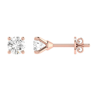 Ice Jewellery Diamond Stud Earrings with 0.50ct Diamonds in 18K Rose Gold - 18RCE50 | Ice Jewellery Australia