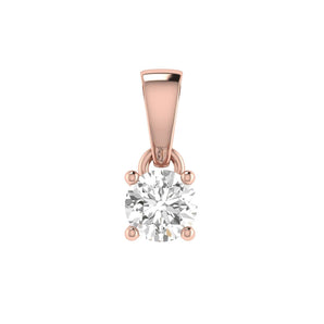 Ice Jewellery Diamond Solitaire Pendant with 0.25ct Diamonds in 18K Rose Gold - 18RCP25 | Ice Jewellery Australia