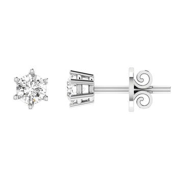 Ice Jewellery Diamond Stud Earrings with 0.50ct Diamonds in 18K White Gold - 18W6CE50 | Ice Jewellery Australia