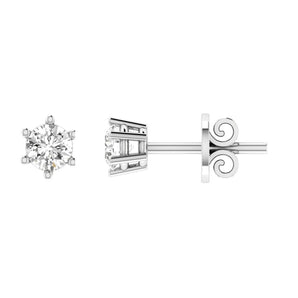Ice Jewellery Diamond Stud Earrings with 0.75ct Diamonds in 18K White Gold - 18W6CE75 | Ice Jewellery Australia