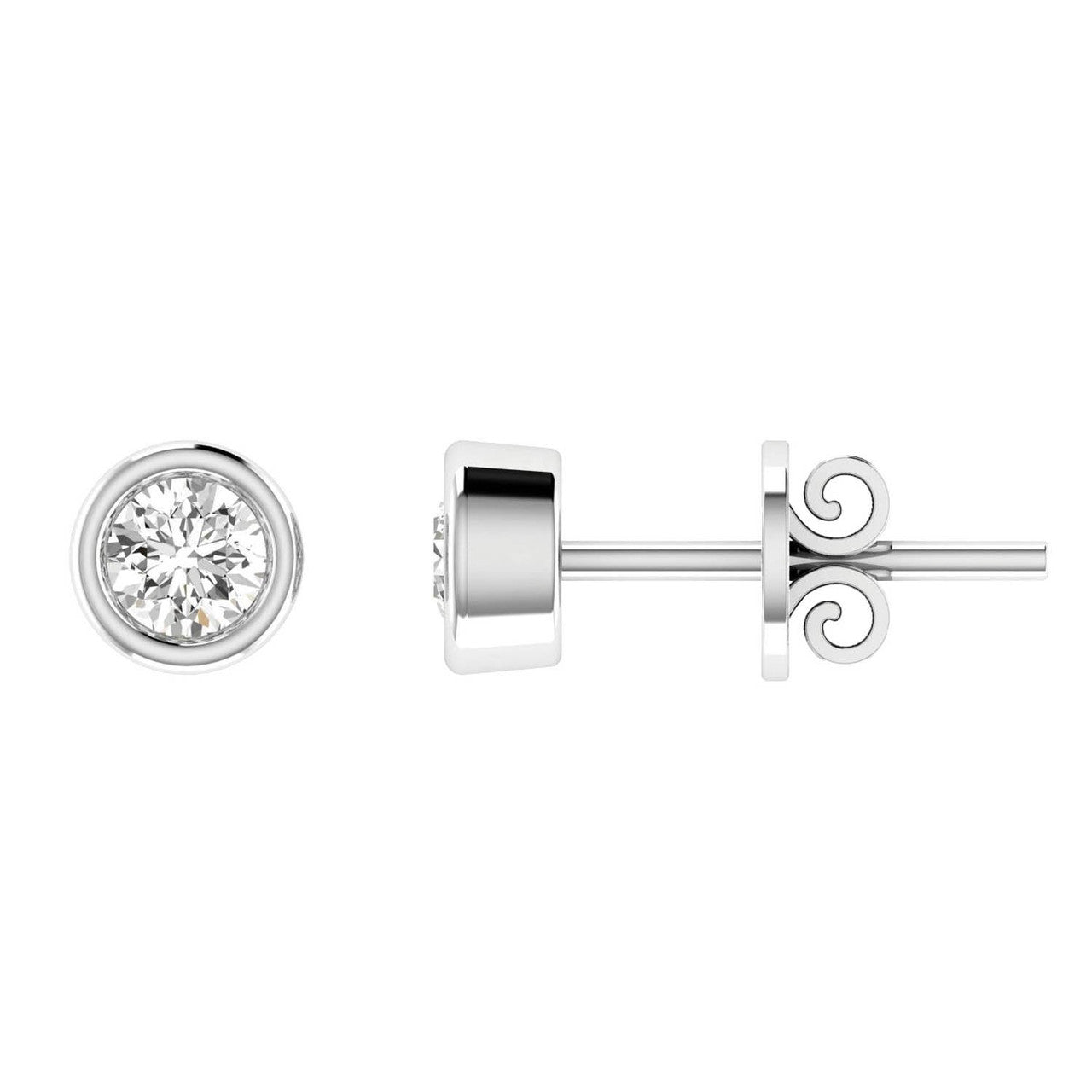 Ice Jewellery Diamond Stud Earrings with 0.33ct Diamonds in 18K White Gold - 18WBE33 | Ice Jewellery Australia