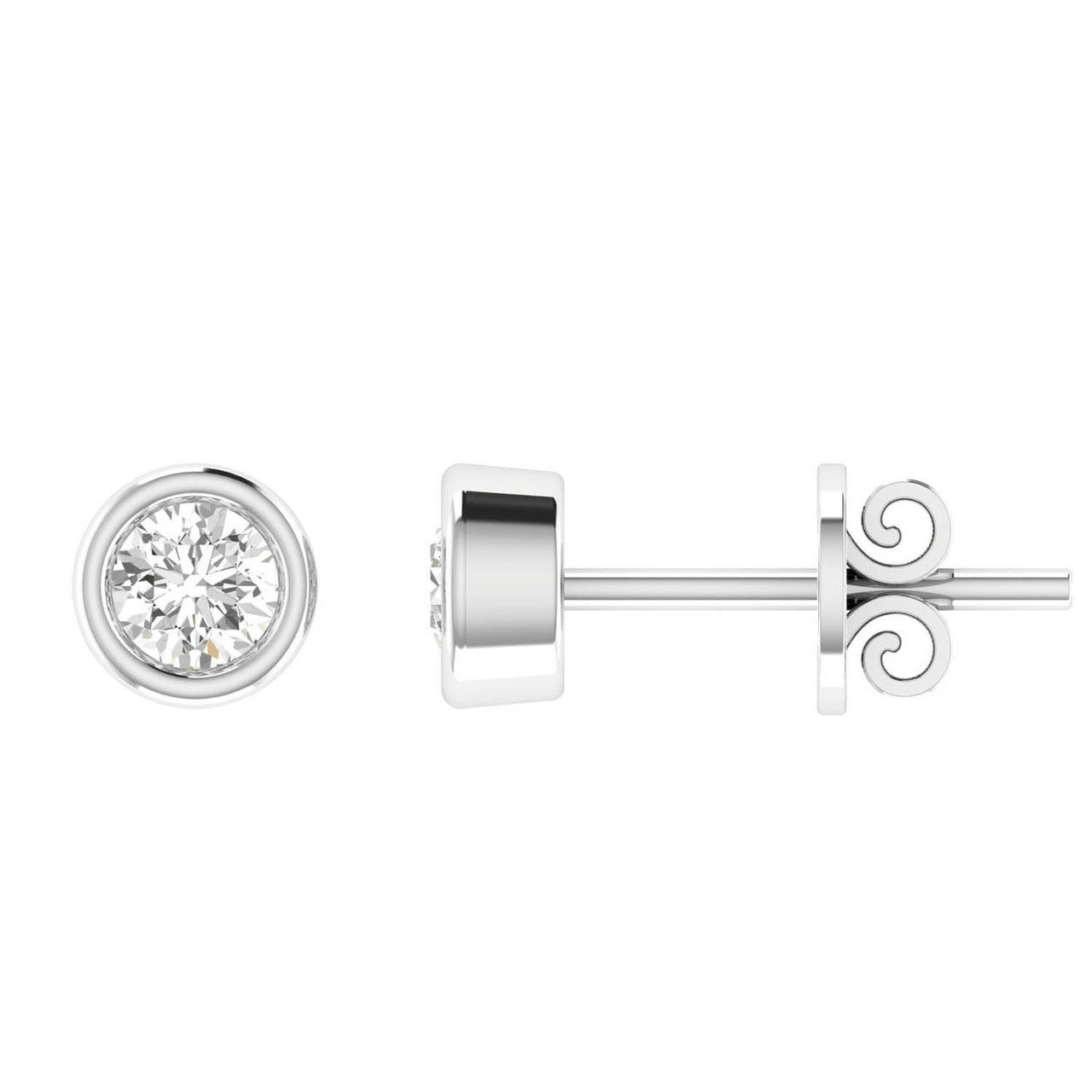 Ice Jewellery Diamond Stud Earrings with 0.70ct Diamonds in 18K White Gold - 18WBE70 | Ice Jewellery Australia