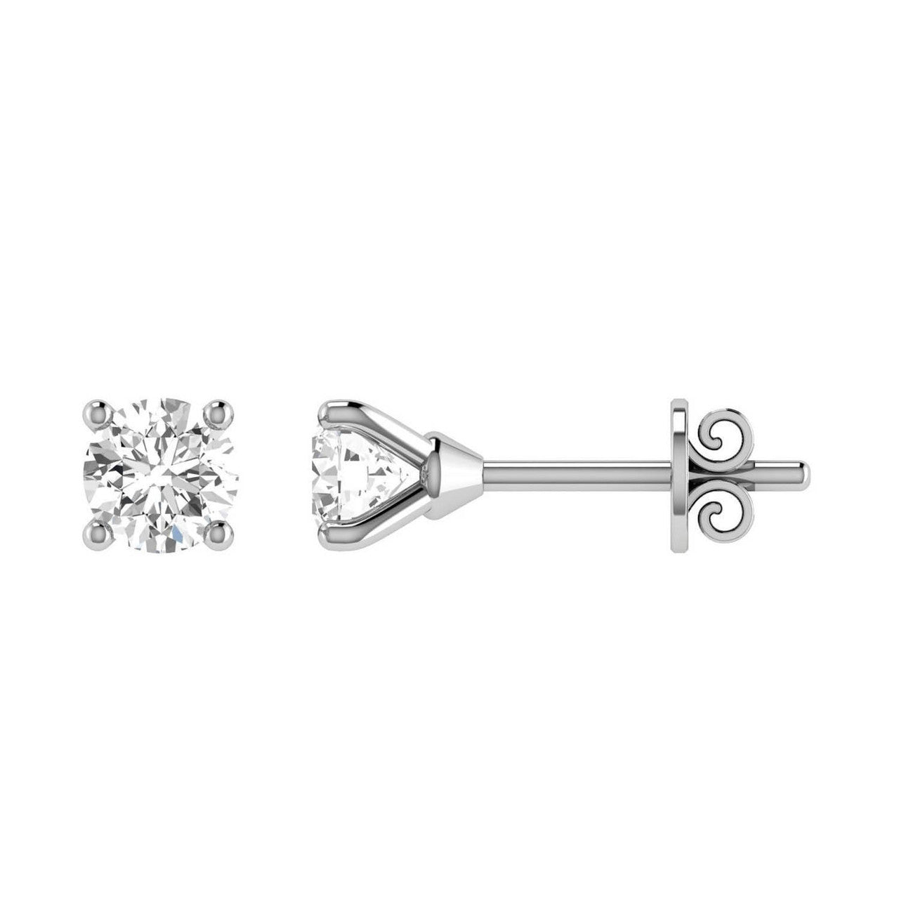 Ice Jewellery Diamond Stud Earrings with 0.90ct Diamonds in 18K White Gold - 18WCE90 | Ice Jewellery Australia