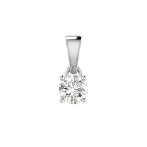 Ice Jewellery Diamond Solitaire Pendant with 0.25ct Diamonds in 18K White Gold - 18WCP25 | Ice Jewellery Australia