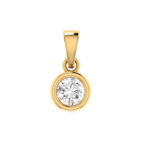 Ice Jewellery Diamond Solitaire Pendant with 0.25ct Diamonds in 18K Yellow Gold - 18YBP25 | Ice Jewellery Australia