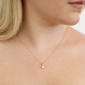 Ice Jewellery Diamond Solitaire Pendant with 0.25ct Diamonds in 18K Yellow Gold - 18YBP25 | Ice Jewellery Australia