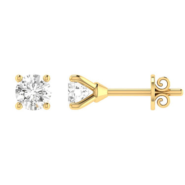 Ice Jewellery Diamond Stud Earrings with 1.00ct Diamonds in 18K Yellow Gold - 18YCE100 | Ice Jewellery Australia