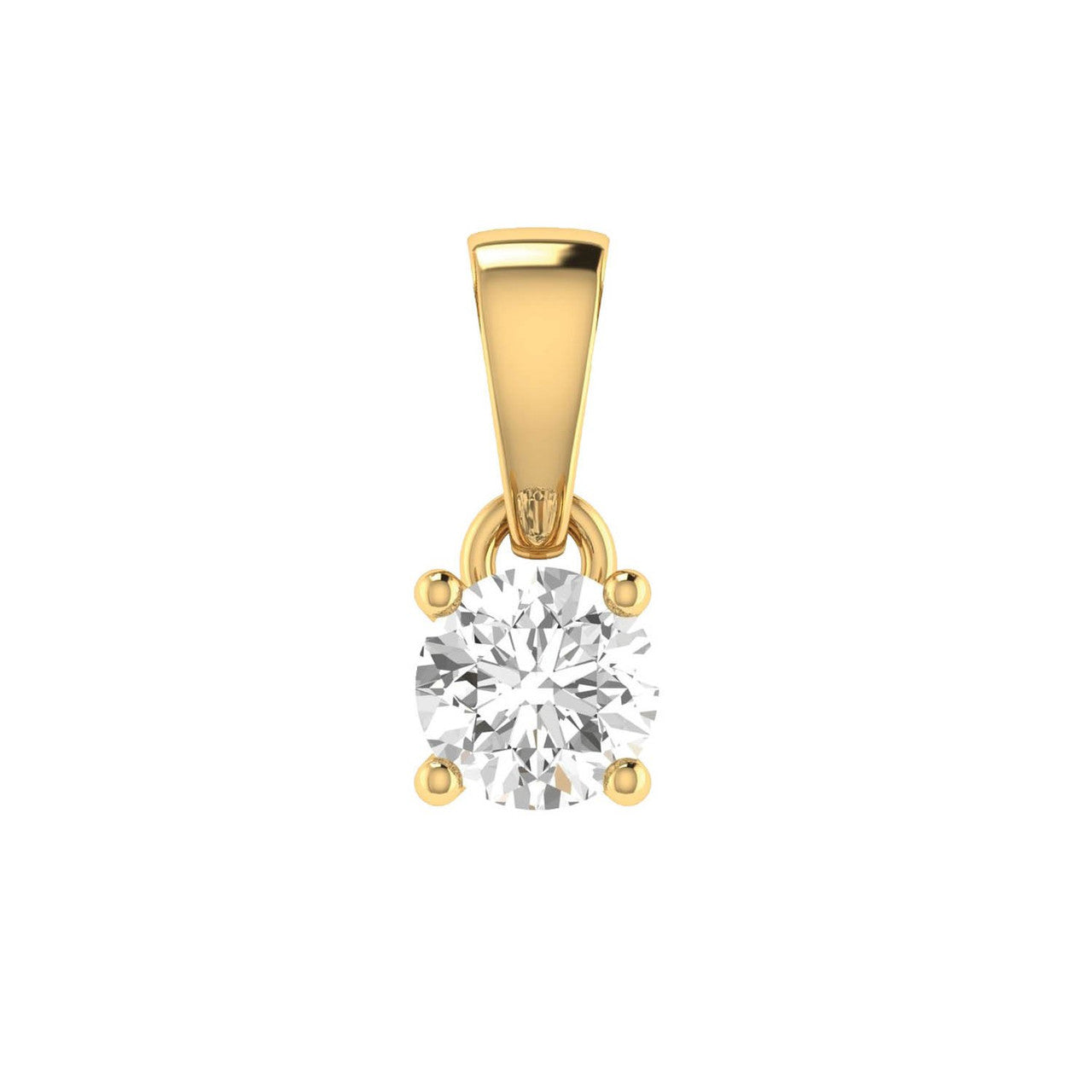 Ice Jewellery Diamond Solitaire Pendant with 0.25ct Diamonds in 18K Yellow Gold - 18YCP25 | Ice Jewellery Australia