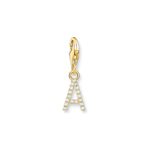 THOMAS SABO Charm Pendant Letter A Gold Plated