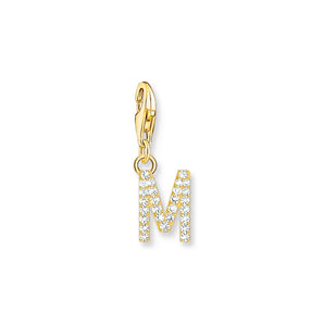 THOMAS SABO Charm Pendant Letter M Gold Plated