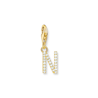 THOMAS SABO Charm Pendant Letter N Gold Plated