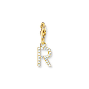THOMAS SABO Charm Pendant Letter R Gold Plated