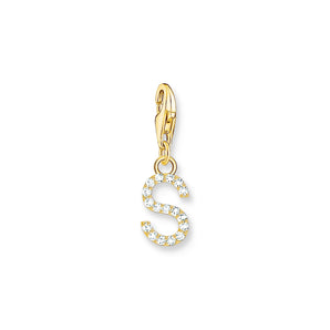 THOMAS SABO Charm Pendant Letter S Gold Plated