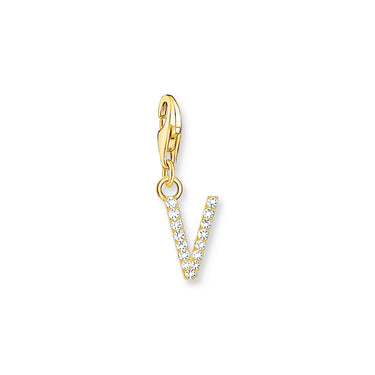 THOMAS SABO Charm Pendant Letter V Gold Plated