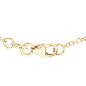 Ice Jewellery 9K Yellow Gold Linked Heart Necklace 43-46cm - 2.13.7094 | Ice Jewellery Australia