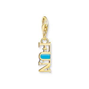 THOMAS SABO Charm Pendant Fun with Stones Gold Plated