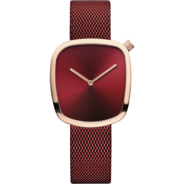 Bering Ladies Pebble Red Watch