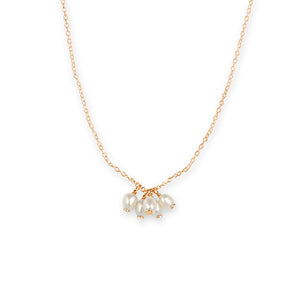 Bianc Gold Freshwater Pearl Cluster Drop Pendant Necklace - 30100418 | Ice Jewellery Australia