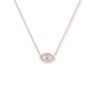 Bianc Rose Gold Cubic Zirconia Open Evil Eye Necklace - 30100420 | Ice Jewellery Australia