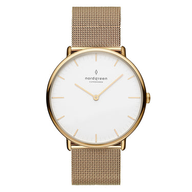 Nordgreen Native 32mm Gold Mesh Watch
