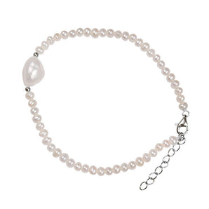 Bianc Coastline Silver Pearl Bracelet - 40100241 | Ice Jewellery Australia