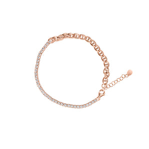 Bianc Rose Gold Tennis Bracelet - Ice Jewellery Australia