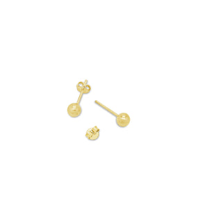 Ichu Small Gold Ball Studs - JP6907G | Ice Jewellery Australia