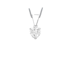 Ice Jewellery Sterling Silver Cubic Zirconia 5mm Heart Pendant - 8.62.2674 | Ice Jewellery Australia