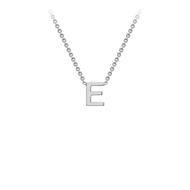 Ice Jewellery 9K White Gold 'E' Initial Adjustable Letter Necklace 38/43cm - 5.19.0154 | Ice Jewellery Australia