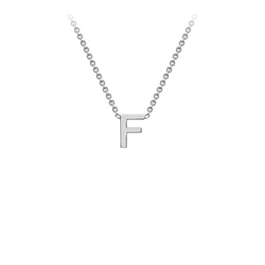 Ice Jewellery 9K White Gold 'F' Initial Adjustable Letter Necklace 38/43cm - 5.19.0155 | Ice Jewellery Australia