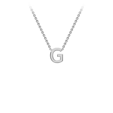 Ice Jewellery 9K White Gold 'G' Initial Adjustable Letter Necklace 38/43cm - 5.19.0156 | Ice Jewellery Australia